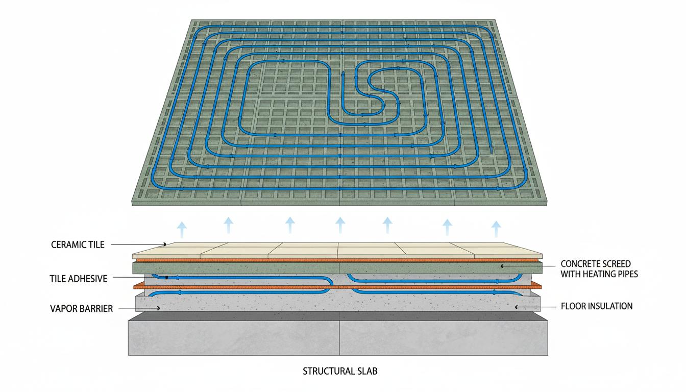 Vloerverwarming technische opbouw